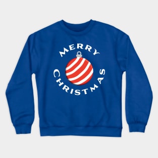 Merry Christmas Red and White Ornament Crewneck Sweatshirt